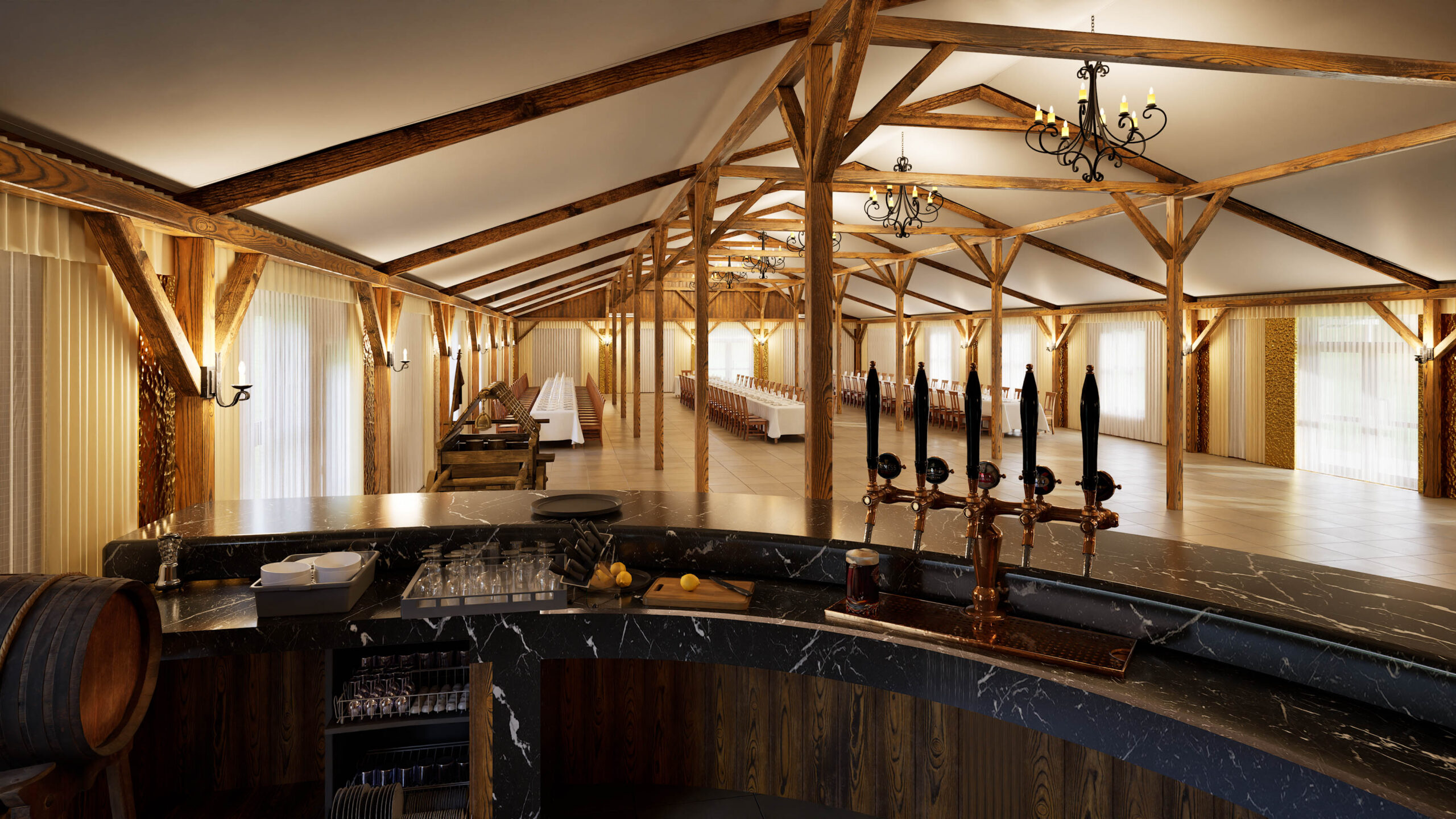 Barn Wedding Hall Interior